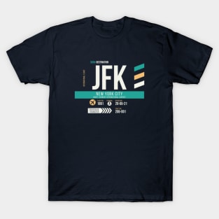 New York City (JFK) Airport Code Baggage Tag T-Shirt